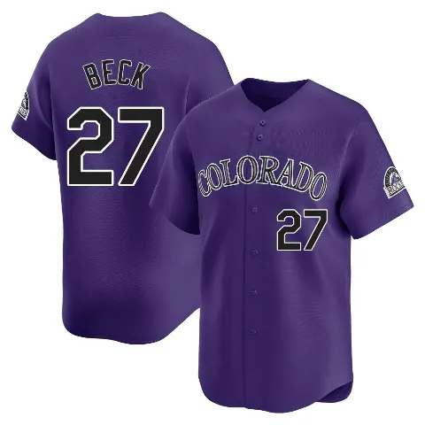 Youth Colorado Rockies ＃27 Jordan Beck Purple Limited Alternate Jersey