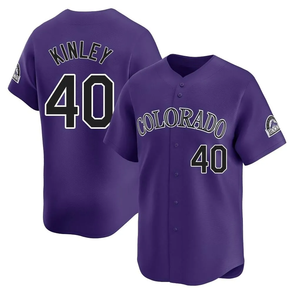Youth Colorado Rockies ＃40 Tyler Kinley Purple Limited Alternate Jersey