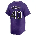 Youth Colorado Rockies ＃40 Tyler Kinley Purple Limited Alternate Jersey