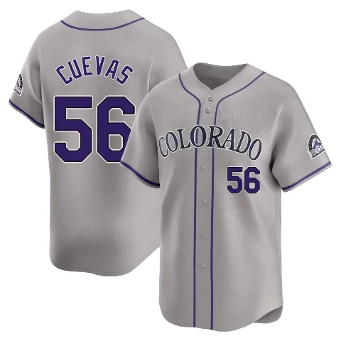 Youth Colorado Rockies ＃56 Noel Cuevas Gray Limited Road Jersey
