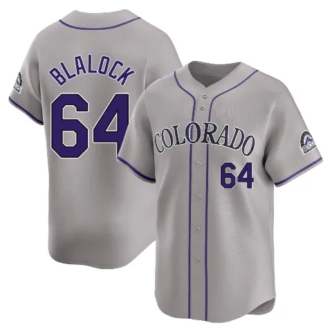 Youth Colorado Rockies ＃64 Bradley Blalock Gray Limited Road Jersey