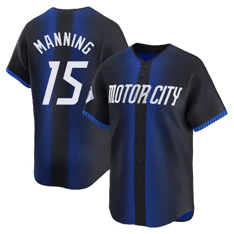 Youth Detroit Tigers ＃15 Matt Manning Blue Limited 2024 City Connect Jersey