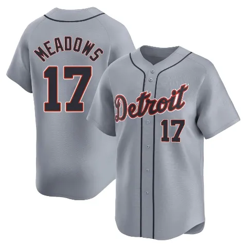 Youth Detroit Tigers ＃17 Austin Meadows Gray Limited Road Jersey