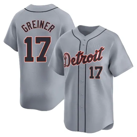 Youth Detroit Tigers ＃17 Grayson Greiner Gray Limited Road Jersey