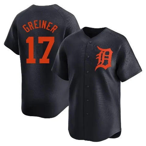 Youth Detroit Tigers ＃17 Grayson Greiner Navy Limited Alternate Jersey