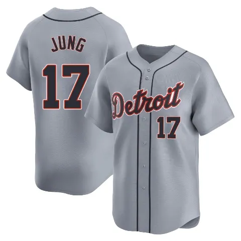 Youth Detroit Tigers ＃17 Jace Jung Gray Limited Road Jersey
