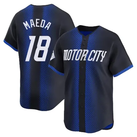 Youth Detroit Tigers ＃18 Kenta Maeda Blue Limited 2024 City Connect Jersey