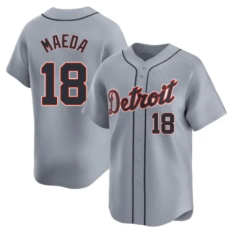 Youth Detroit Tigers ＃18 Kenta Maeda Gray Limited Road Jersey