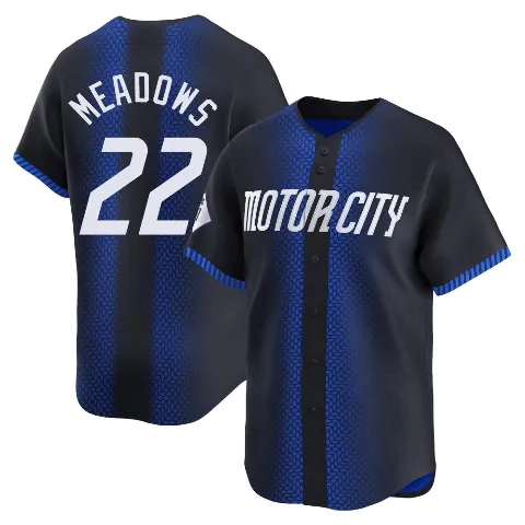 Youth Detroit Tigers ＃22 Parker Meadows Blue Limited 2024 City Connect Jersey