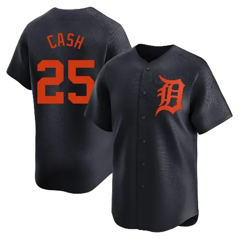 Youth Detroit Tigers ＃25 Norm Cash Navy Limited Alternate Jersey