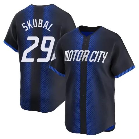 Youth Detroit Tigers ＃29 Tarik Skubal Blue Limited 2024 City Connect Jersey