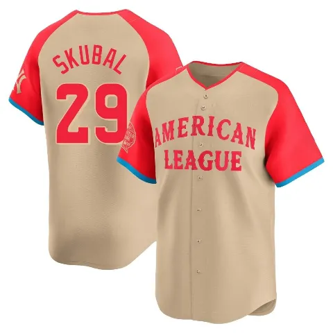 Youth Detroit Tigers ＃29 Tarik Skubal Cream Limited American League 2024 All-Star Game Jersey
