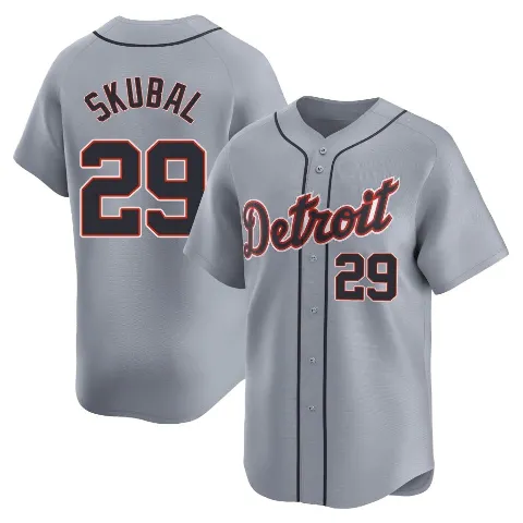 Youth Detroit Tigers ＃29 Tarik Skubal Gray Limited Road Jersey