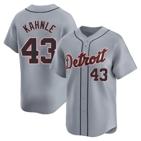 Youth Detroit Tigers ＃43 Tommy Kahnle Gray Limited Road Jersey