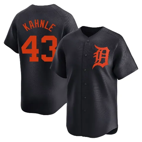 Youth Detroit Tigers ＃43 Tommy Kahnle Navy Limited Alternate Jersey