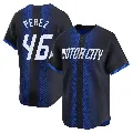 Youth Detroit Tigers ＃46 Wenceel Perez Blue Limited 2024 City Connect Jersey