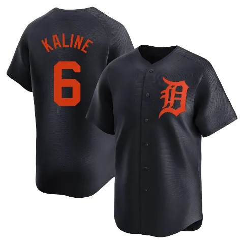 Youth Detroit Tigers ＃6 Al Kaline Navy Limited Alternate Jersey