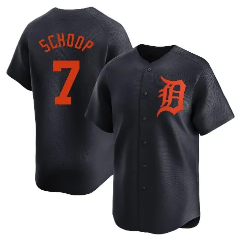 Youth Detroit Tigers ＃7 Jonathan Schoop Navy Limited Alternate Jersey