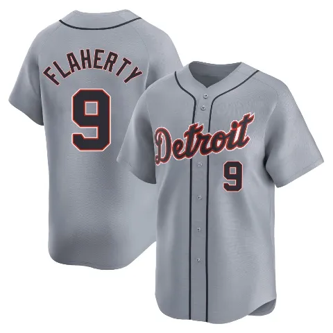 Youth Detroit Tigers ＃9 Jack Flaherty Gray Limited Road Jersey