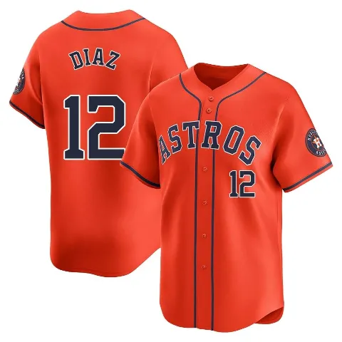 Youth Houston Astros ＃12 Aledmys Diaz Orange Limited Alternate Jersey