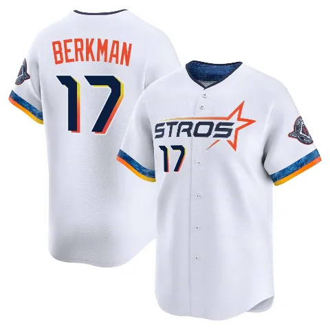 Youth Houston Astros ＃17 Lance Berkman White Limited 2025 City Connect Jersey