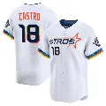Youth Houston Astros ＃18 Jason Castro White Limited 2025 City Connect Jersey