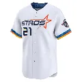 Youth Houston Astros ＃21 Andy Pettitte White Limited 2025 City Connect Jersey