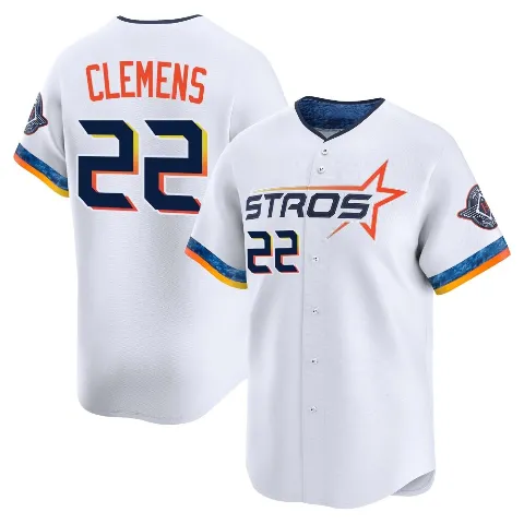 Youth Houston Astros ＃22 Roger Clemens White Limited 2025 City Connect Jersey