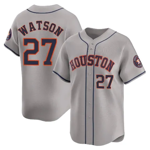 Youth Houston Astros ＃27 Bob Watson Gray Limited Away Jersey
