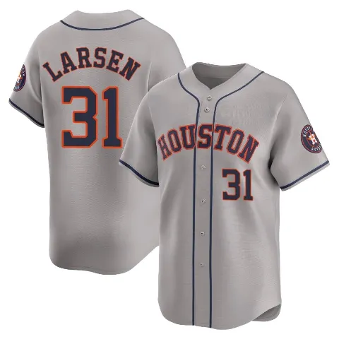 Youth Houston Astros ＃31 Don Larsen Gray Limited Away Jersey