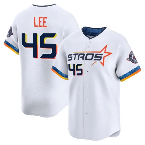 Youth Houston Astros ＃45 Carlos Lee White Limited 2025 City Connect Jersey