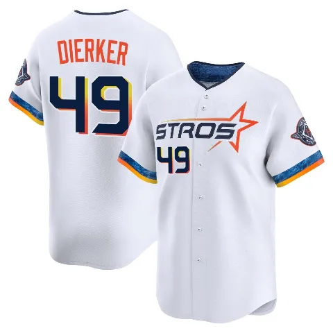 Youth Houston Astros ＃49 Larry Dierker White Limited 2025 City Connect Jersey