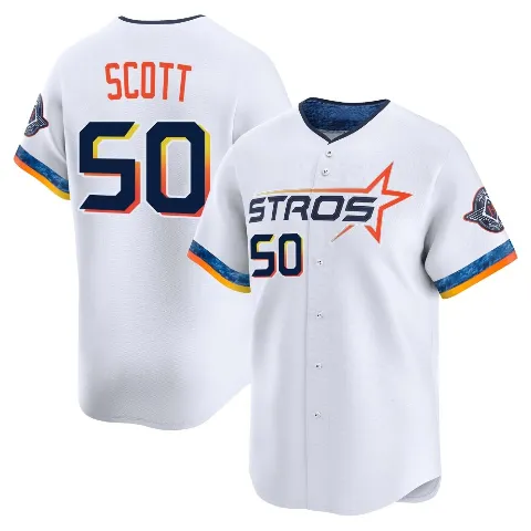 Youth Houston Astros ＃50 Tayler Scott White Limited 2025 City Connect Jersey