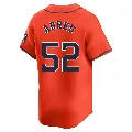 Youth Houston Astros ＃52 Bryan Abreu Orange Limited Alternate Jersey