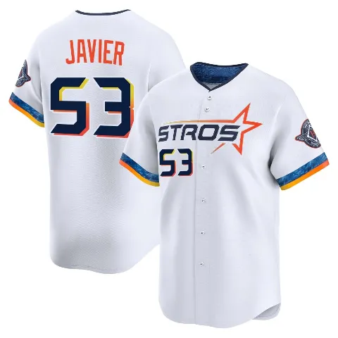 Youth Houston Astros ＃53 Cristian Javier White Limited 2025 City Connect Jersey