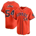 Youth Houston Astros ＃54 Brad Lidge Orange Limited Alternate Jersey