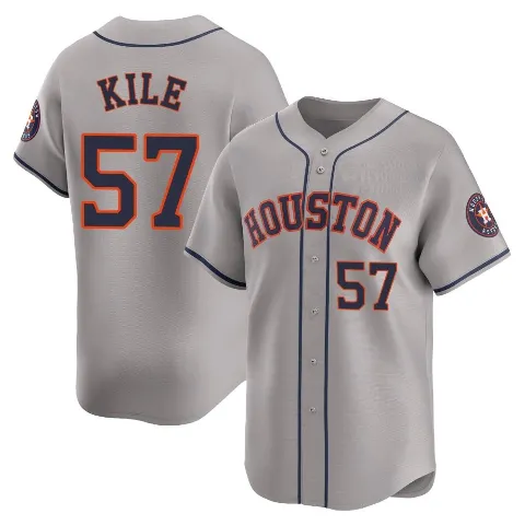 Youth Houston Astros ＃57 Darryl Kile Gray Limited Away Jersey