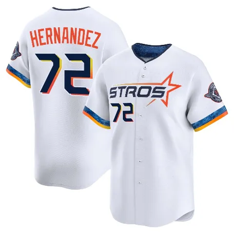Youth Houston Astros ＃72 Nick Hernandez White Limited 2025 City Connect Jersey