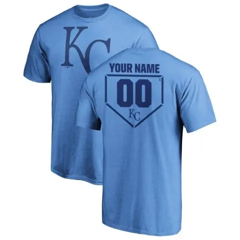Youth Kansas City Royals ＃00 Custom T-Shirt Light Blue Custom RBI T-Shirt -