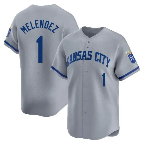 Youth Kansas City Royals ＃1 MJ Melendez Gray Limited Away Jersey