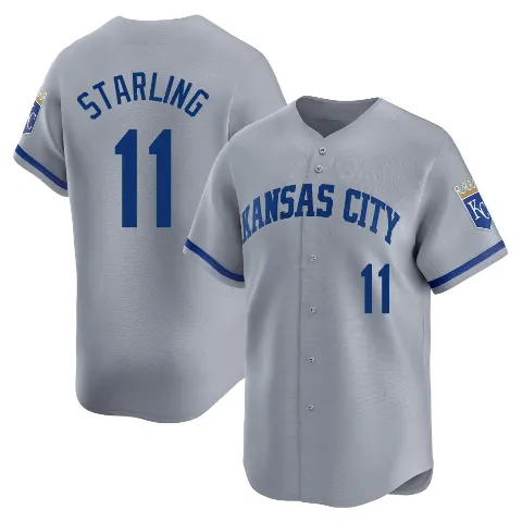 Youth Kansas City Royals ＃11 Bubba Starling Gray Limited Away Jersey