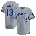 Youth Kansas City Royals ＃13 Salvador Perez Gray Limited Away Jersey