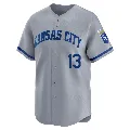 Youth Kansas City Royals ＃13 Salvador Perez Gray Limited Away Jersey