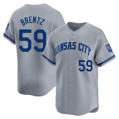 Youth Kansas City Royals ＃59 Jake Brentz Gray Limited Away Jersey