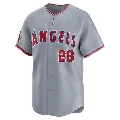 Youth Los Angeles Angels ＃28 Aaron Loup Gray Limited Away Jersey
