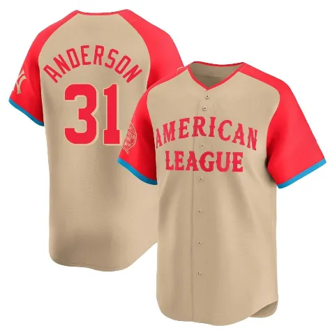 Youth Los Angeles Angels ＃31 Tyler Anderson Cream Limited American League 2024 All-Star Game Jersey