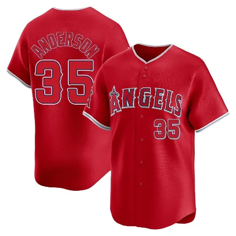 Youth Los Angeles Angels ＃35 Ian Anderson Red Limited Alternate Jersey