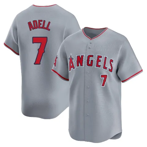 Youth Los Angeles Angels ＃7 Jo Adell Gray Limited Away Jersey