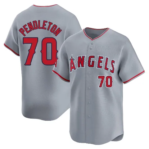 Youth Los Angeles Angels ＃70 Caleb Pendleton Gray Limited Away Jersey
