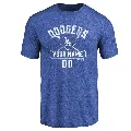 Youth Los Angeles Dodgers ＃00 Custom T-Shirt Royal Custom Base Runner Tri-Blend T-Shirt -